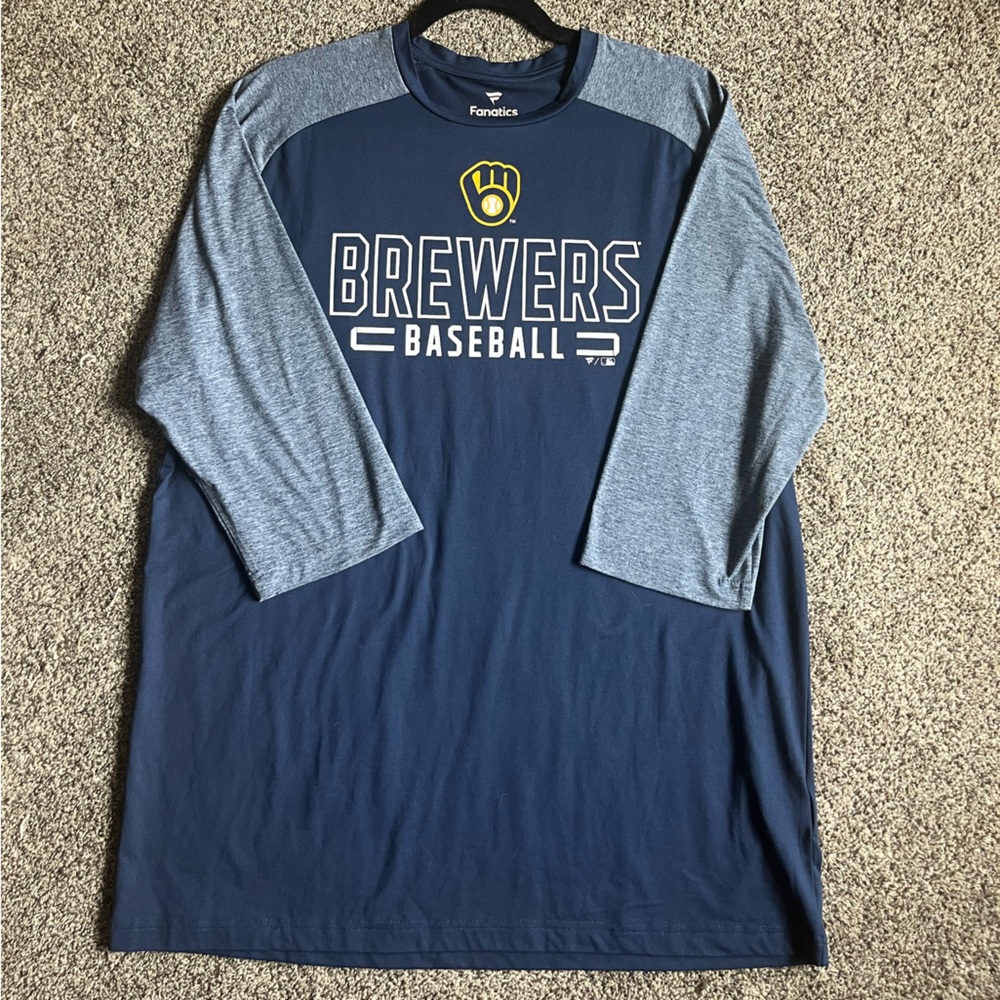 Fanatics Blue Brewers Baseball Shirt